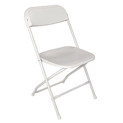 Chaises Pliantes Blanches Lot de 10 - Bolero