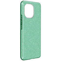 Avizar Coque Xiaomi Mi 11 5G Paillette Amovible Silicone Semi-rigide vert