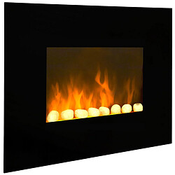 Cheminée électrique 2000w noir - black fire - CHEMIN'ARTE