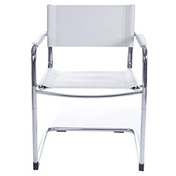 Alterego Chaise d'accueil / visiteur 'KA' blanche pour bureau ou salle de réunion KA