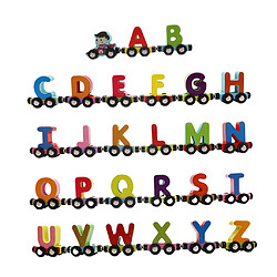 Train Magnétique En Bois Carrige Cars Kids Toy Mini Véhicules Alphabet Cadeau