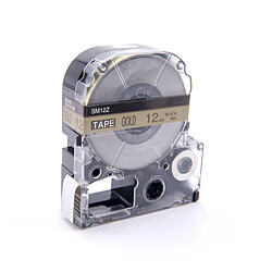 Cassette à ruban vhbw 12mm pour Epson LabelWriter LW-300, LW-400, LW-500, LW-900P. Remplace: LC-4KBM, SM12Z, SC12KW. 