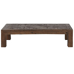 Pegane Table basse, table de salon en bois recyclé coloris marron - longueur 120 x profondeur 60 x Hauteur 30 cm 