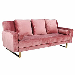 Paris Prix Canapé Convertible Velours Albine 210cm Rose