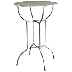 Aubry Gaspard Table haute mange-debout en métal laqué gris antique.