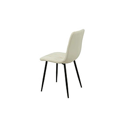 Acheter Chaise Romimex Blanc Velours Métal 45 x 89 x 55 cm