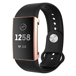 Wewoo Boîtier de montre Pour de en TPU plaqué pleine couverture Fitbit Charge 3 or rose