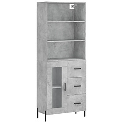 Maison Chic Buffet,Meuble de Rangement,commode pour salon,Cuisine Gris béton 69,5x34x180 cm Bois d'ingénierie -MN79812