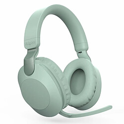 Casque Bluetooth Stéréo Musique Externe Pliant Casque De Jeu Sans Fil Avec Microphone Vert