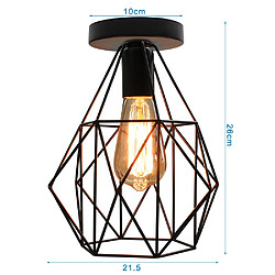 Acheter Stoex Plafonnier Industrielle Retro en Métal Cage Fer Noir, Suspension luminaire pour Salon Chambre Café Bar Restaurent Salle à Manger