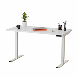 ELEVA Bureau assis debout blanc 180x80x3cm 