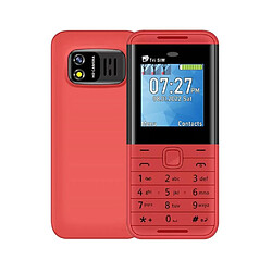 Mini Téléphone Portable Triple SIM Bluetooth FM Batterie Longue Durée 600mAh Rouge YONIS 