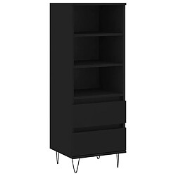 Maison Chic Buffet,Meuble de Rangement,commode pour salon,Cuisine Noir 40x36x110 cm Bois d'ingénierie -MN92343