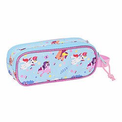 Trousse Fourre-Tout Double My Little Pony Wild & free Bleu Rose 21 x 8 x 6 cm