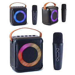 ENCEINTE SONO PORTABLE PARTY BLUETOOTH KARAOKE 20W MOBILE USB LED RGB MSD TELECOMMANDE +MICRO SANS FIL Radio Fm