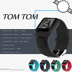 Wewoo Bracelet pour montre connectée Dragonne Sport en silicone TomTom 1 Series Runner / Cardio Bleu pas cher