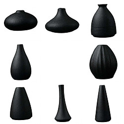 Noir en céramique vase moderne vase en céramique poterie 8pcs Vase À Fleurs En Céramique Nordique Photo Prop Sculpture Décoration de Bureau À Domicile