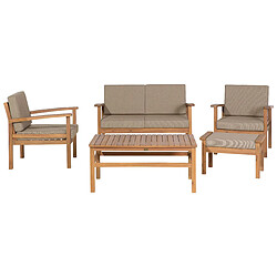 Beliani Set de jardin MANILA Acacia Bois clair 