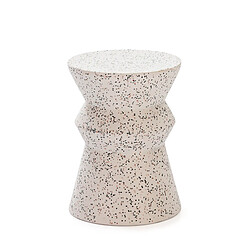 Tabouret Thai Natura Blanc Epoxi Terrazzo 35 x 46 x 35 cm