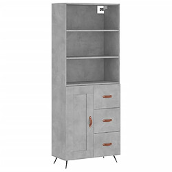 Maison Chic Buffet,Meuble de Rangement,commode pour salon,Cuisine Gris béton 69,5x34x180 cm Bois d'ingénierie -MN85106