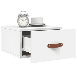 Avis vidaXL Table de chevet murale blanc 35x35x20 cm