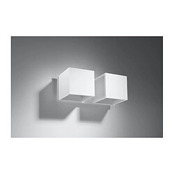 Luminaire Center Applique murale Quad Aluminium blanc 2 ampoules 11cm