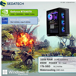 Sedatech PC Gamer • Intel i9-12900KF • RTX4070 • 32Go DDR5 • 1To SSD M.2 • Windows 11