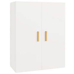 Maison Chic Armoire murale suspendue,Meuble de Rangement pour salon,cuisine Blanc 69,5x34x90 cm -MN87022