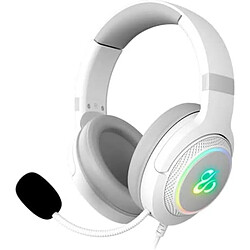 Casques avec Microphone Newskill Blanc 