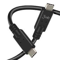 3mk Cable USB C vers USB C 100W Charge Rapide 1m Noir