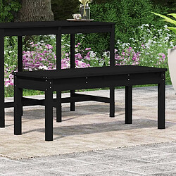 Avis Maison Chic Banc de jardin | Banquette de jardin | Chaise Relax noir 109x44x45 cm bois massif de pin -MN98947