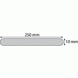 Nordlinger Baguettes repose-plat adhésives 5 lames inox longueur 250 mm x largeur 10 mm