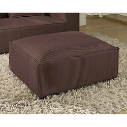 Lisa Design Stella - pouf en velours côtelé - style contemporain Stella - pouf en velours côtelé - style contemporain - Marron