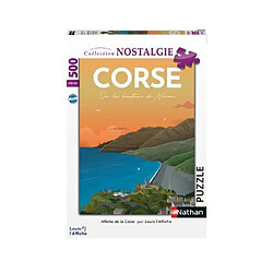 Ravensburger Puzzle 500 pieces, Affiche de la Corse/Louis l'Affiche, Des 10 ans, Collection Nostalgie, 87826, Nathan PUZZLE - Puzzle 500 pieces, Affiche de la Corse/Louis l'Affiche, Des 10 ans, Collection Nostalgie, 87826, Nathan