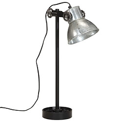 vidaXL Lampe de bureau 25 W argent vintage 15x15x55 cm E27