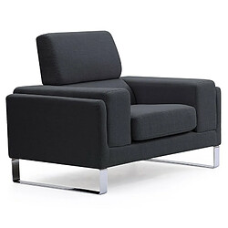 Paris Prix Fauteuil en Tissu Ezekiel 104cm Noir 