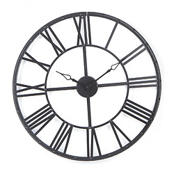 Atmosphera, Createur D'Interieur Horloge en métal 70 cm Edena - noir - Atmosphera