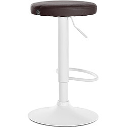 Non Tabouret de bar Ponte simili cuir blanc pas cher