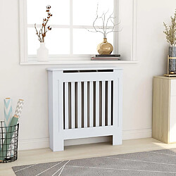 vidaXL Cache-radiateur MDF Blanc 78 cm