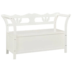 vidaXL Banc Blanc 107x45x75,5 cm Bois de sapin solide