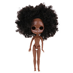 Dolls Nude Body Corps Nu 19 Joints Cheveux Bouclés Noir pour Blythe