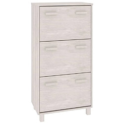 vidaXL Armoire à chaussures HAMAR Blanc 59,5x35x117 cm Bois de pin