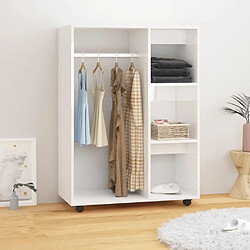 vidaXL Garde-robe Blanc brillant 80x40x110 cm Bois d’ingénierie 