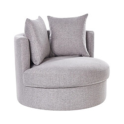 Beliani Fauteuil Gris clair DALBY 