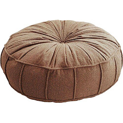 Hanah Home Coussin de sol effet bouclette Teddy marron.