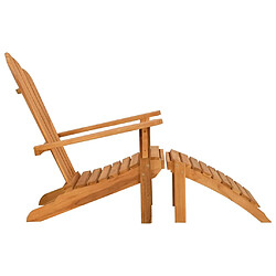 Acheter vidaXL Chaise de jardin Adirondack et repose-pieds bois de teck solide