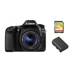 CANON EOS 80D KIT EF-S 18-55mm F3.5-5.6 IS STM + 64GB SD card + LP-E6N Battery