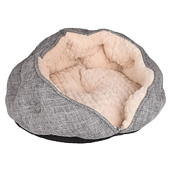 FLAMINGO Cachette pour chat Zupo 49x49x25 cm rond Gris et crème