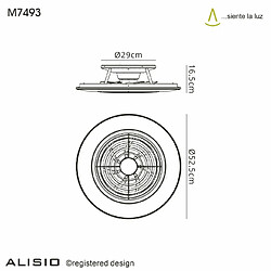 Luminaire Center Plafonnier ventilateur Alisio blanc 1 ampoule 16,5cm