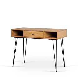 Vivaldi Bureau Lamica 100 cm Chêne Doré/Noir 